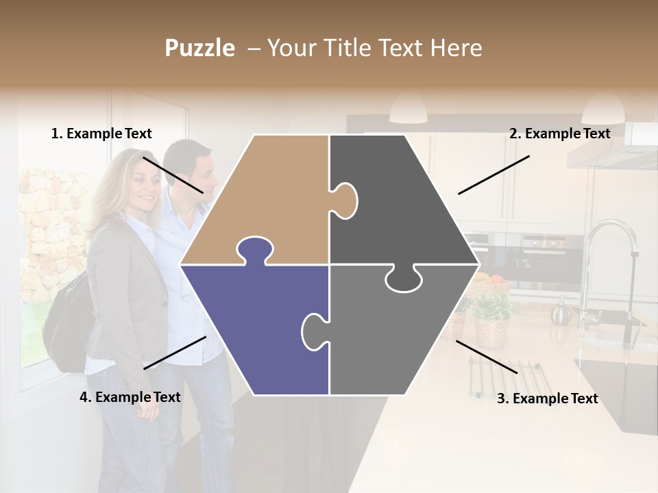 Woman Showing Businessman PowerPoint Template