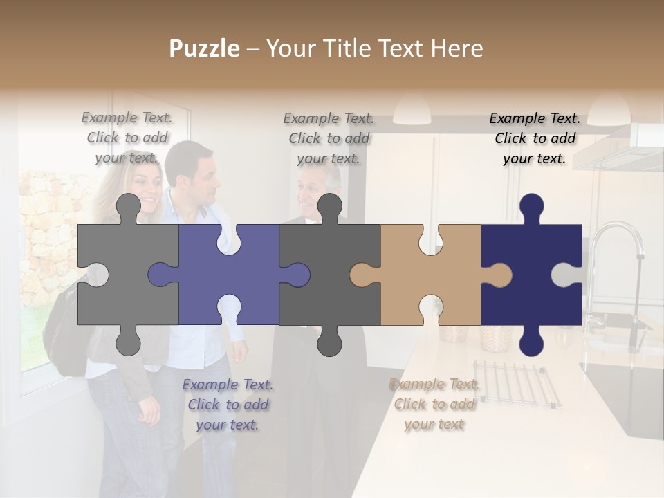 Woman Showing Businessman PowerPoint Template