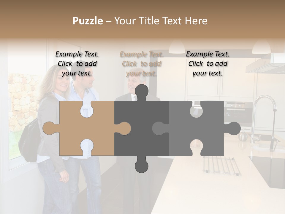 Woman Showing Businessman PowerPoint Template