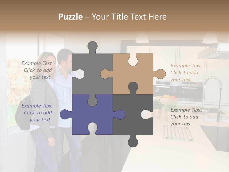 Woman Showing Businessman PowerPoint Template