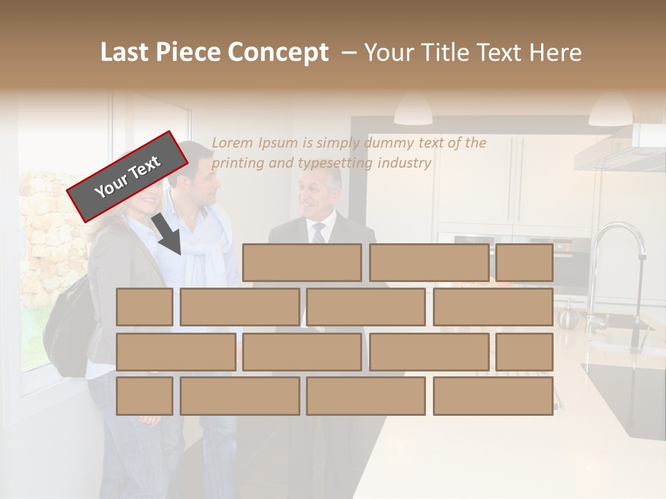 Woman Showing Businessman PowerPoint Template