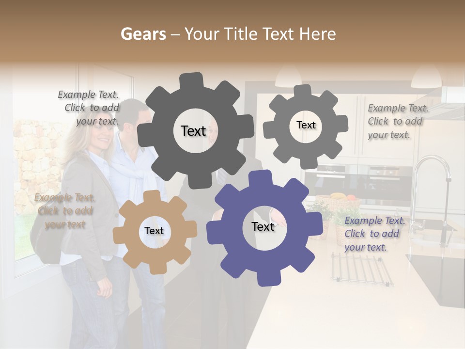 Woman Showing Businessman PowerPoint Template