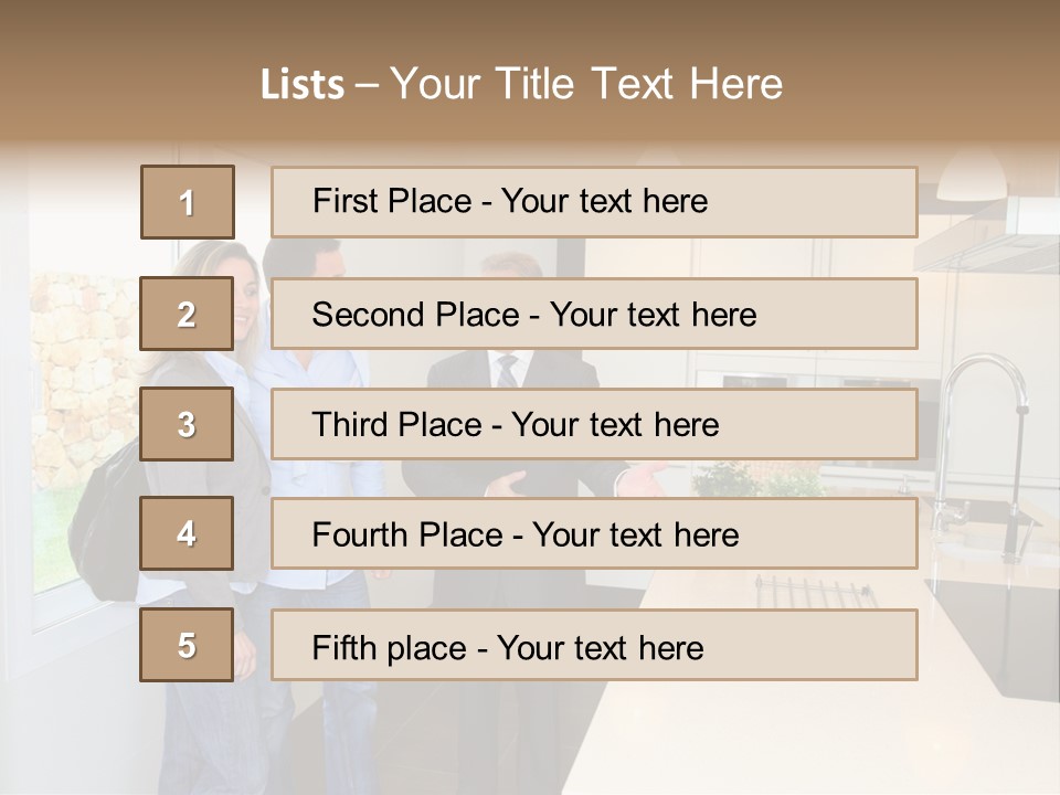 Woman Showing Businessman PowerPoint Template