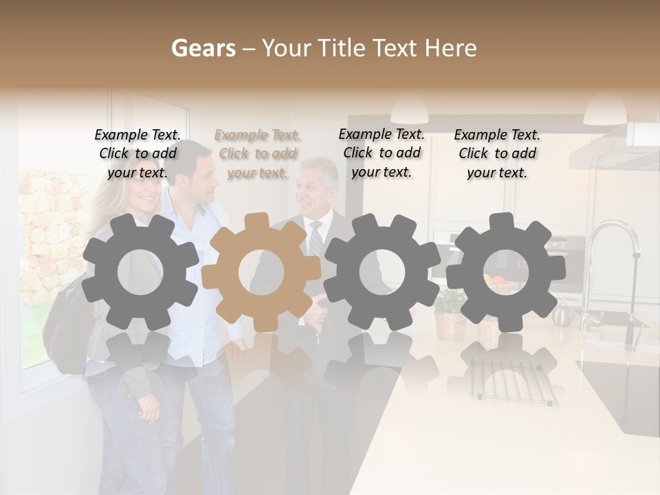 Woman Showing Businessman PowerPoint Template