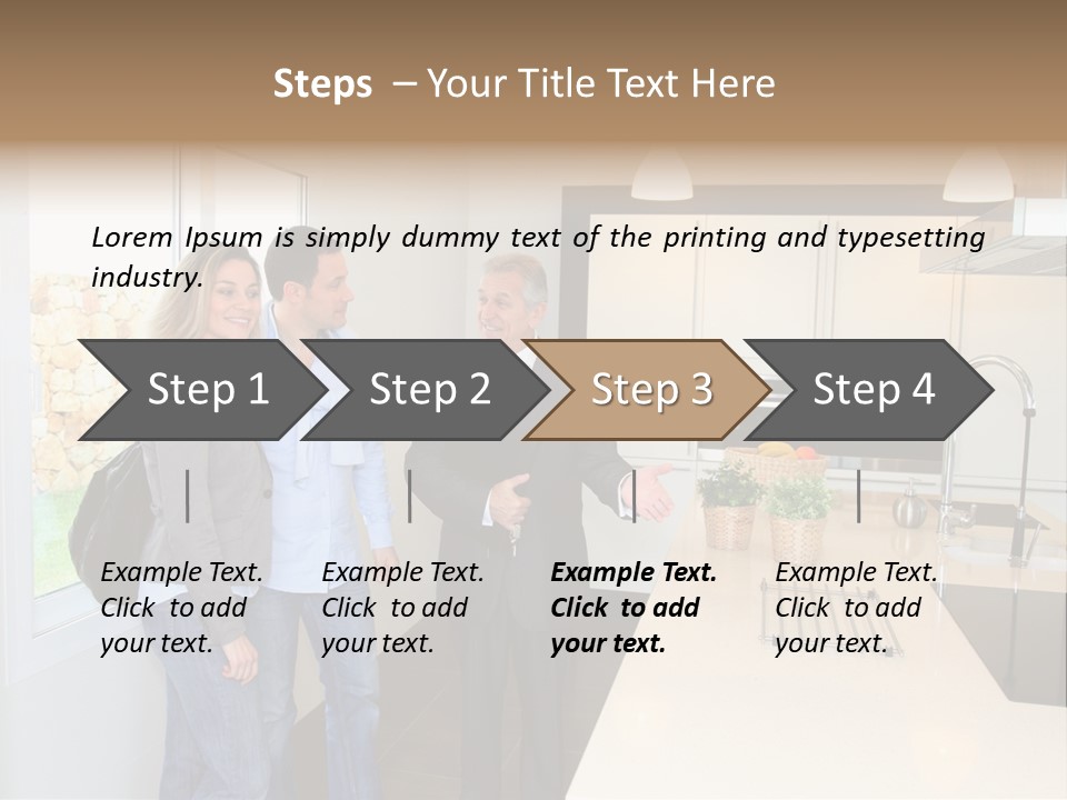 Woman Showing Businessman PowerPoint Template