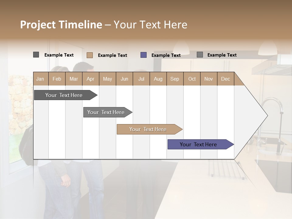 Woman Showing Businessman PowerPoint Template