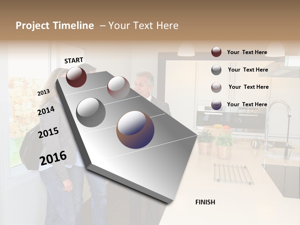 Woman Showing Businessman PowerPoint Template