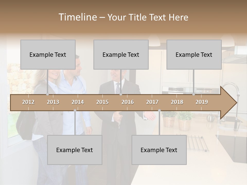 Woman Showing Businessman PowerPoint Template