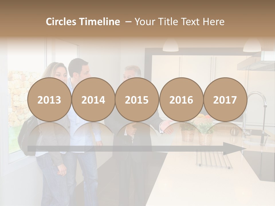 Woman Showing Businessman PowerPoint Template