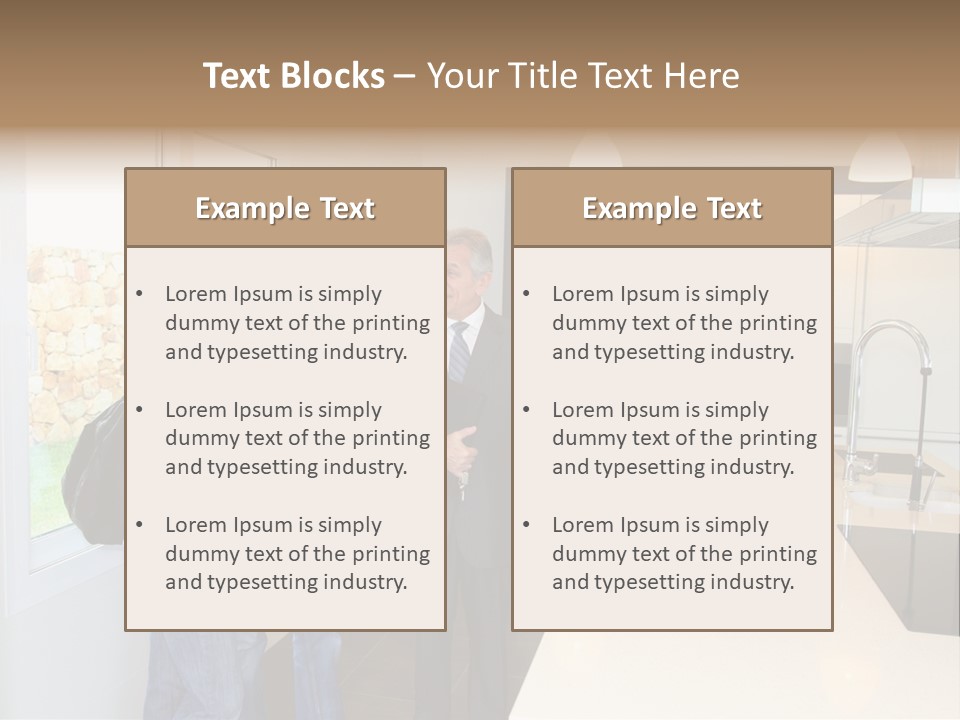 Woman Showing Businessman PowerPoint Template