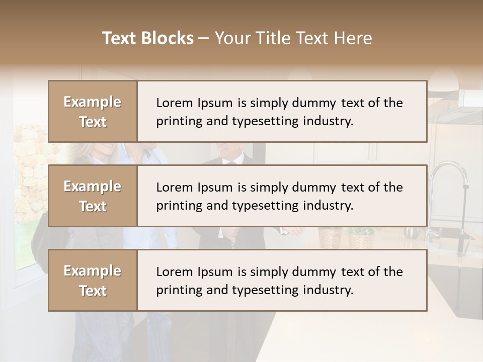 Woman Showing Businessman PowerPoint Template