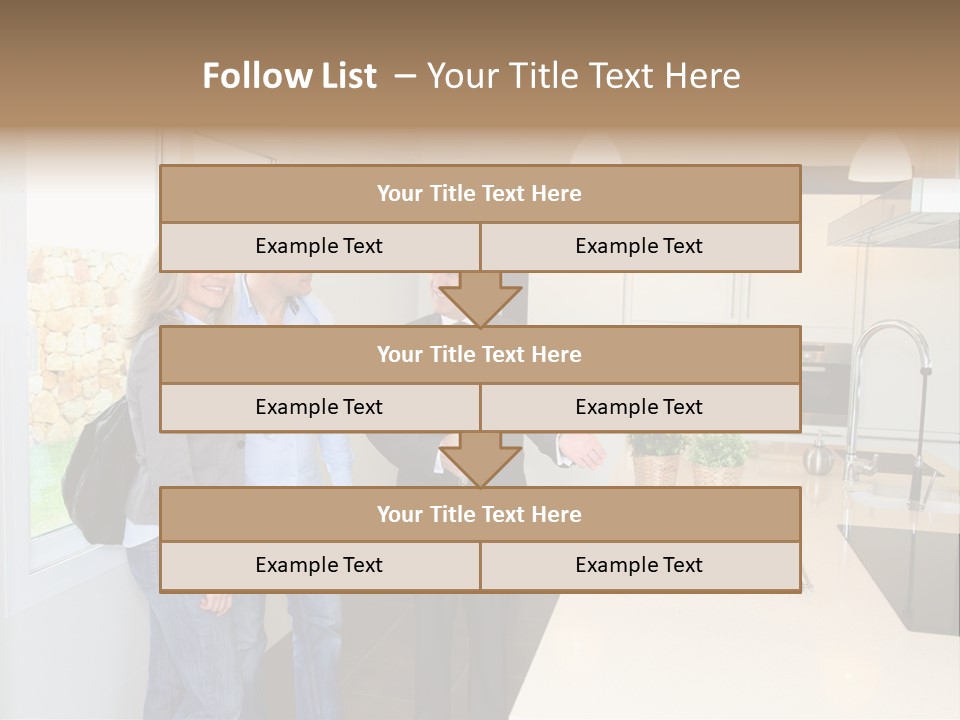Woman Showing Businessman PowerPoint Template