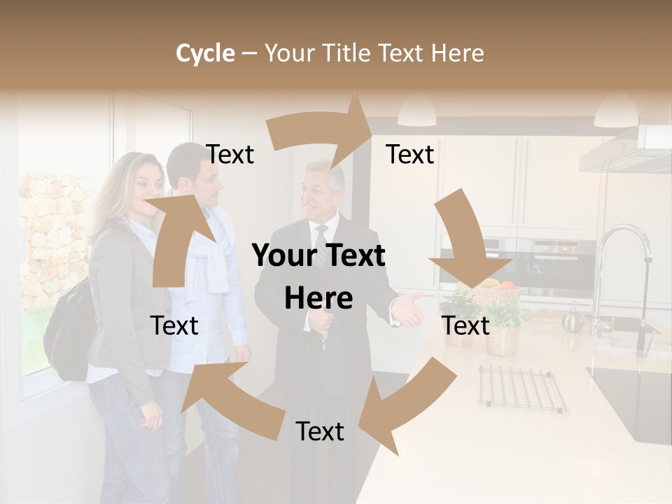 Woman Showing Businessman PowerPoint Template