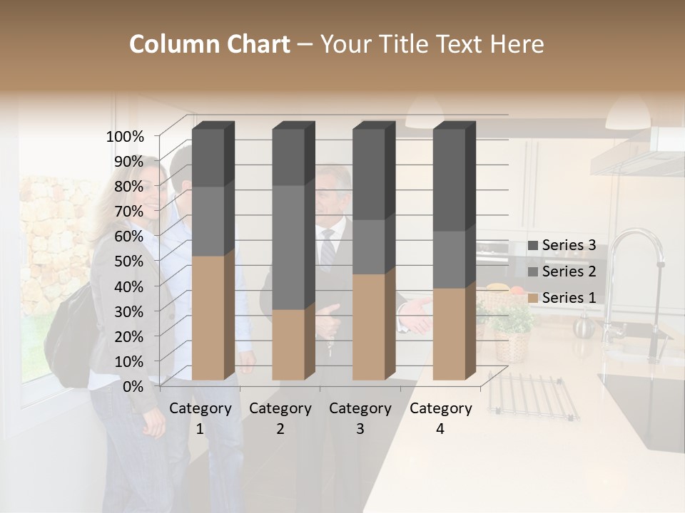 Woman Showing Businessman PowerPoint Template