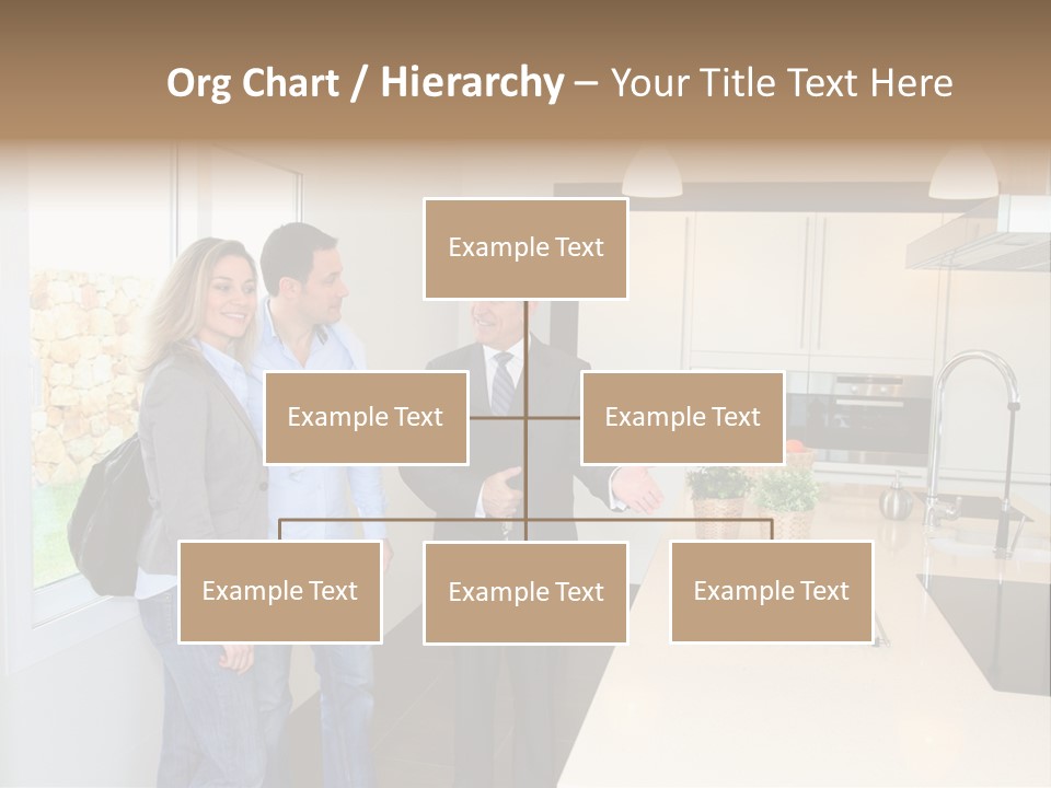 Woman Showing Businessman PowerPoint Template