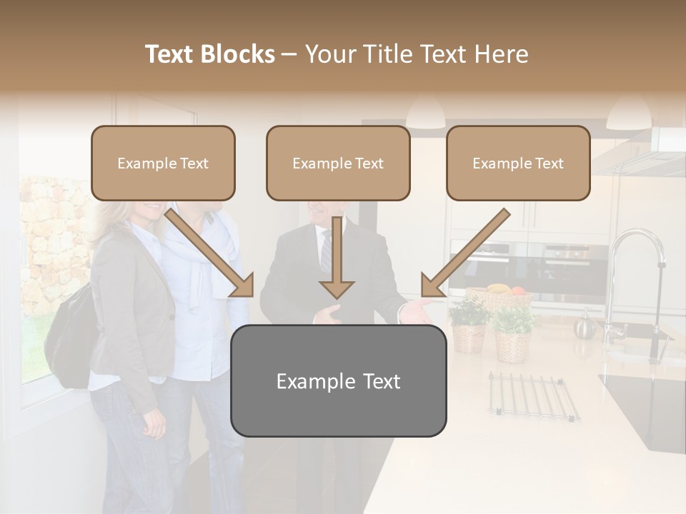 Woman Showing Businessman PowerPoint Template