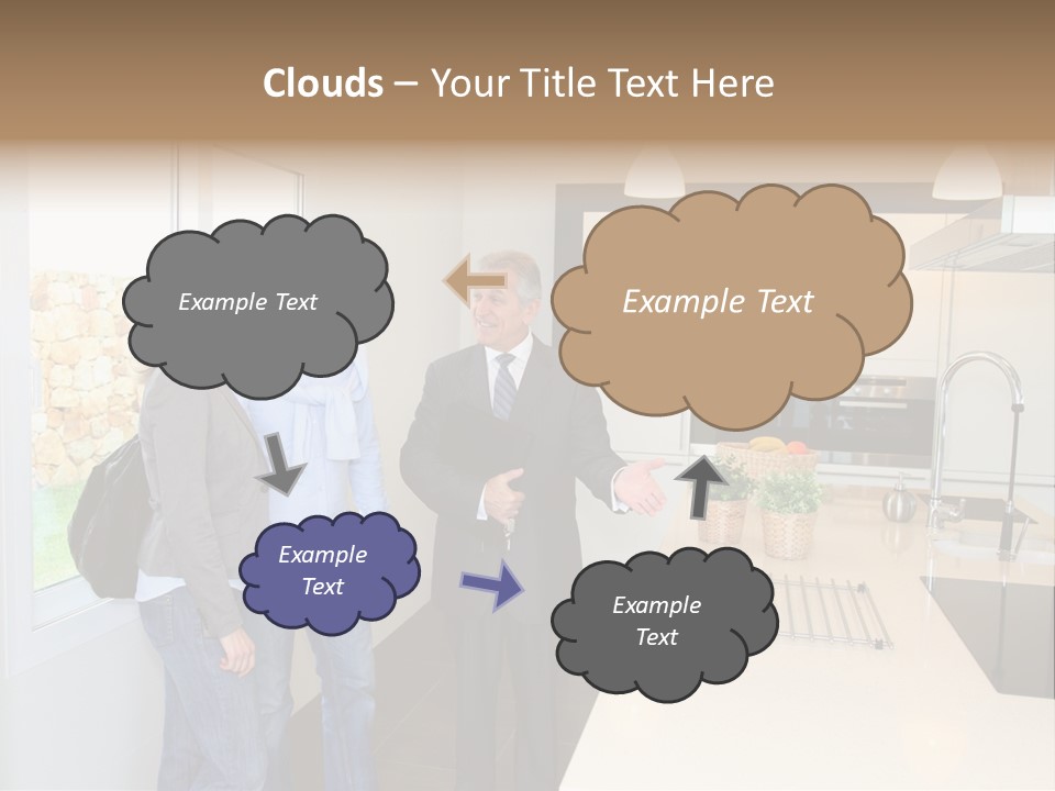 Woman Showing Businessman PowerPoint Template