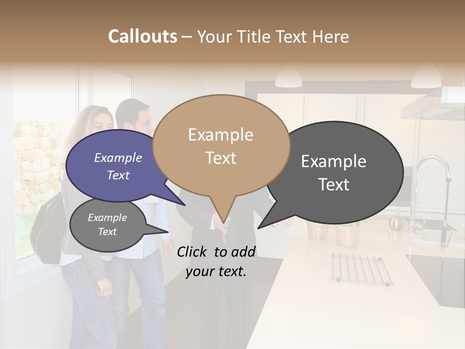 Woman Showing Businessman PowerPoint Template