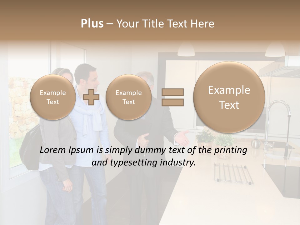 Woman Showing Businessman PowerPoint Template