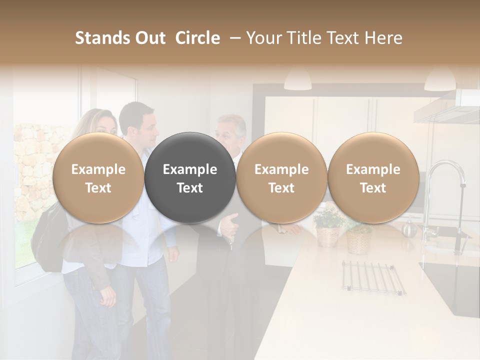 Woman Showing Businessman PowerPoint Template