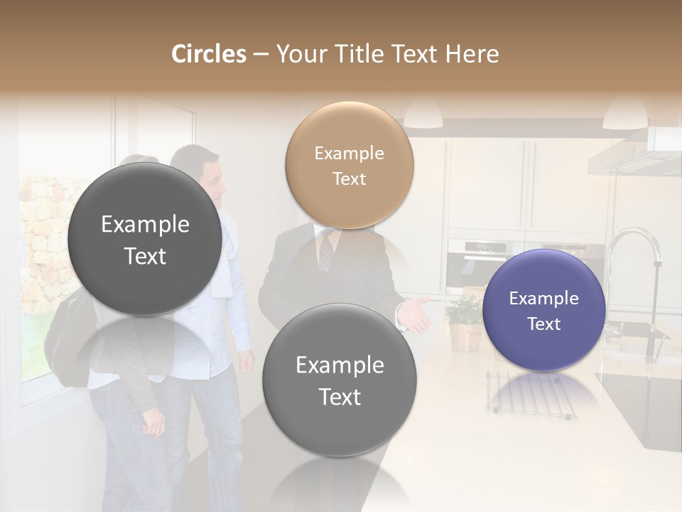 Woman Showing Businessman PowerPoint Template