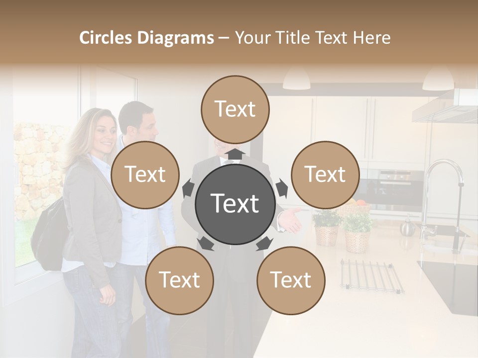 Woman Showing Businessman PowerPoint Template