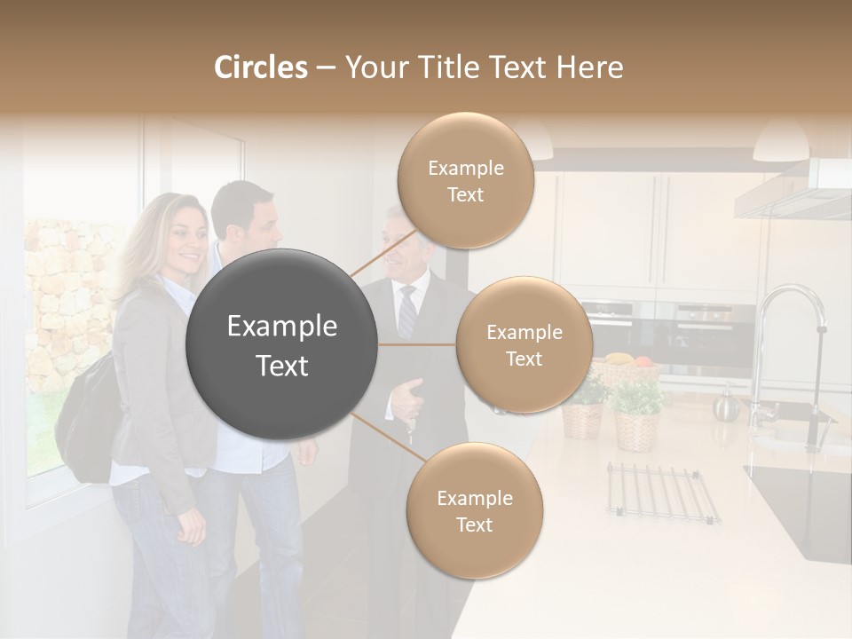 Woman Showing Businessman PowerPoint Template