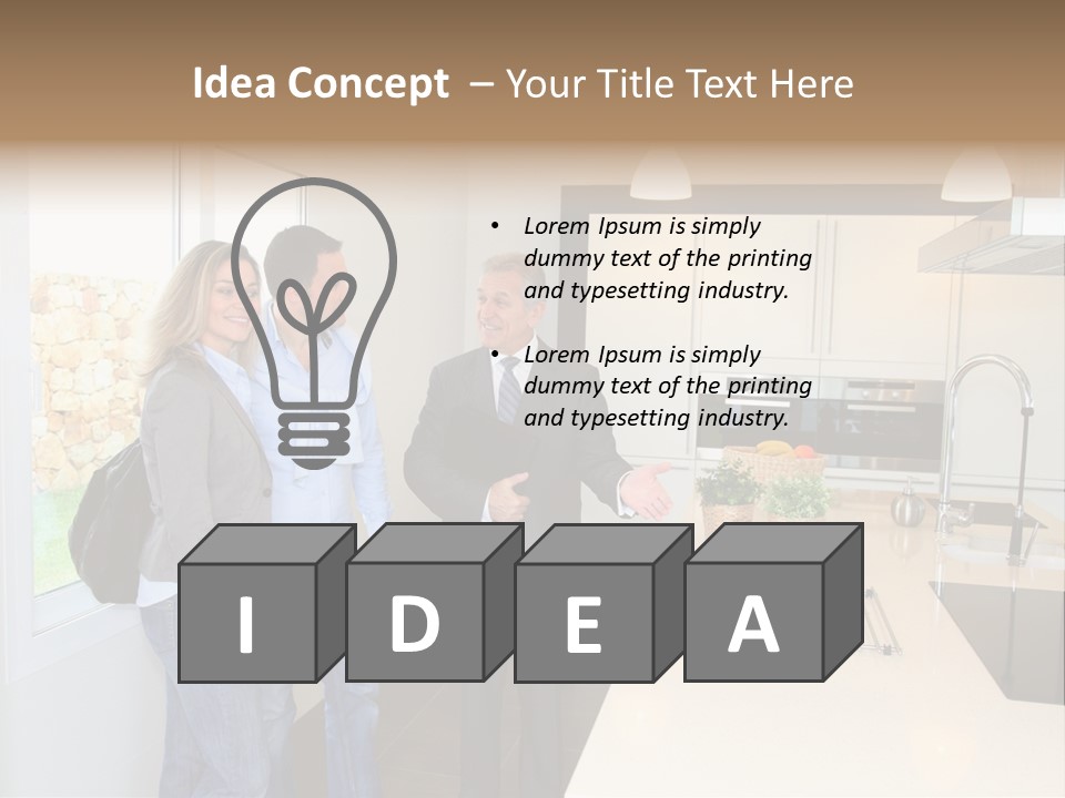 Woman Showing Businessman PowerPoint Template