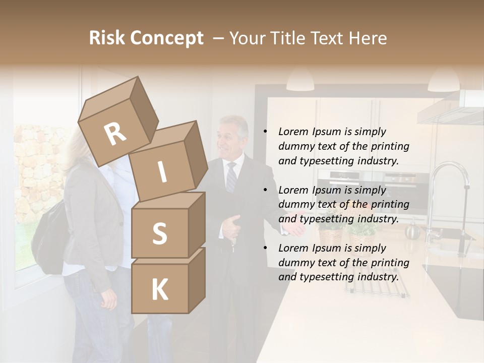 Woman Showing Businessman PowerPoint Template