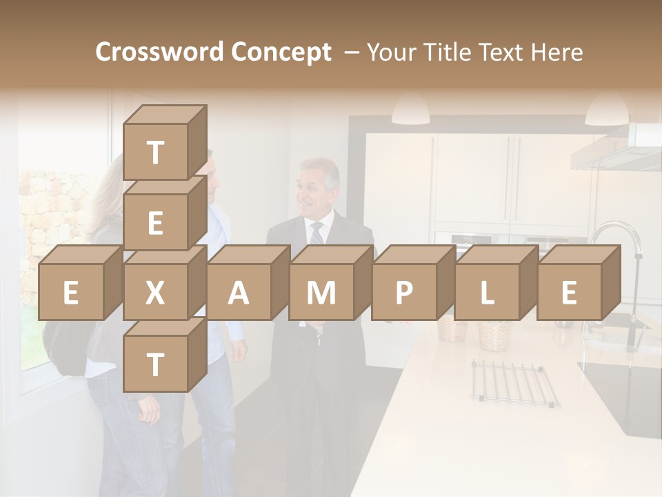 Woman Showing Businessman PowerPoint Template