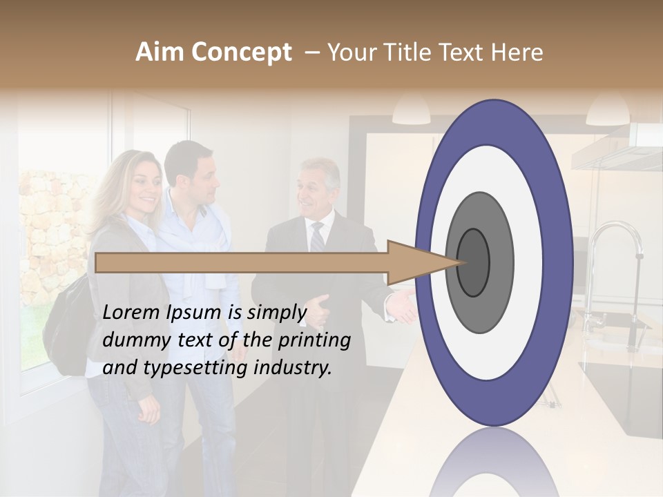 Woman Showing Businessman PowerPoint Template