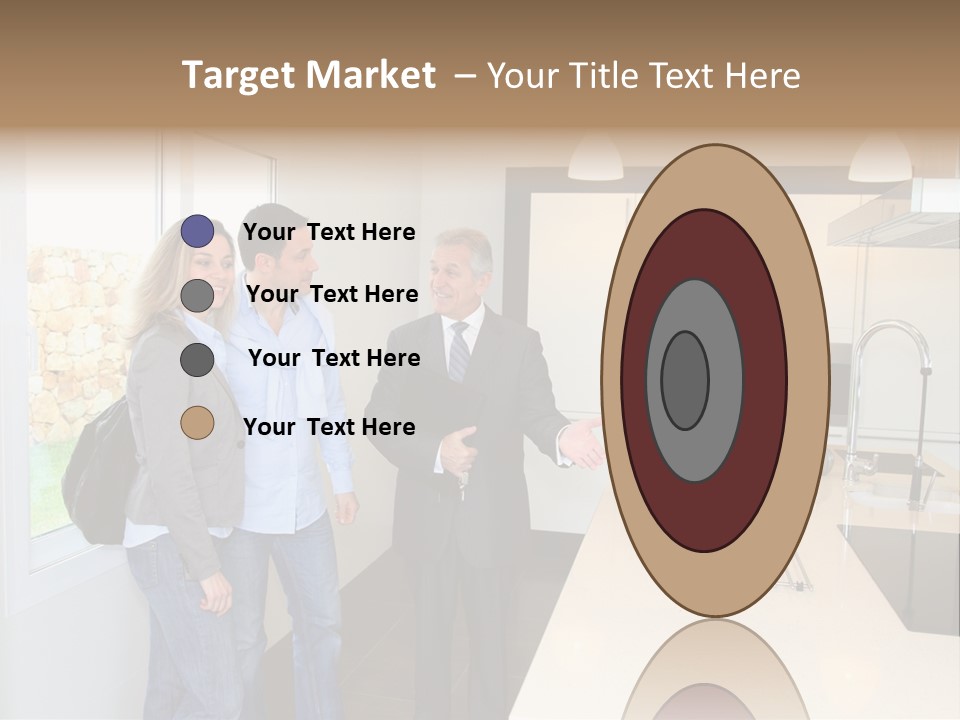 Woman Showing Businessman PowerPoint Template