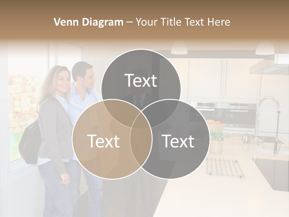 Woman Showing Businessman PowerPoint Template