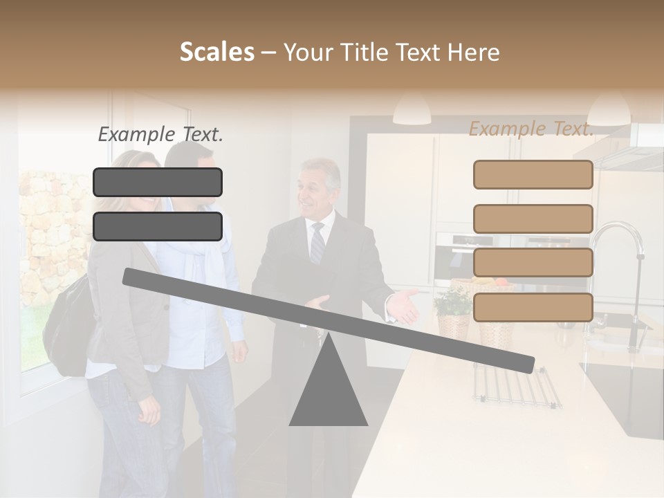 Woman Showing Businessman PowerPoint Template