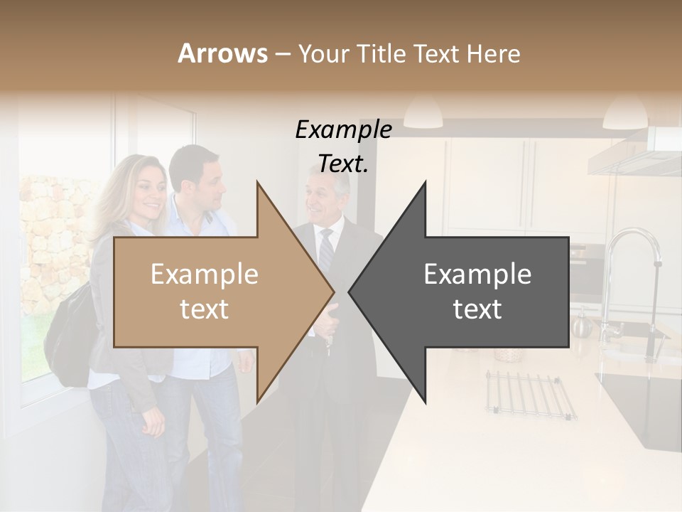 Woman Showing Businessman PowerPoint Template