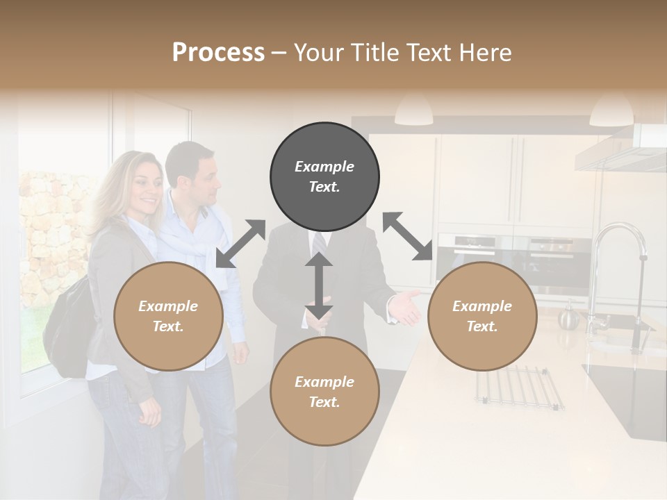 Woman Showing Businessman PowerPoint Template