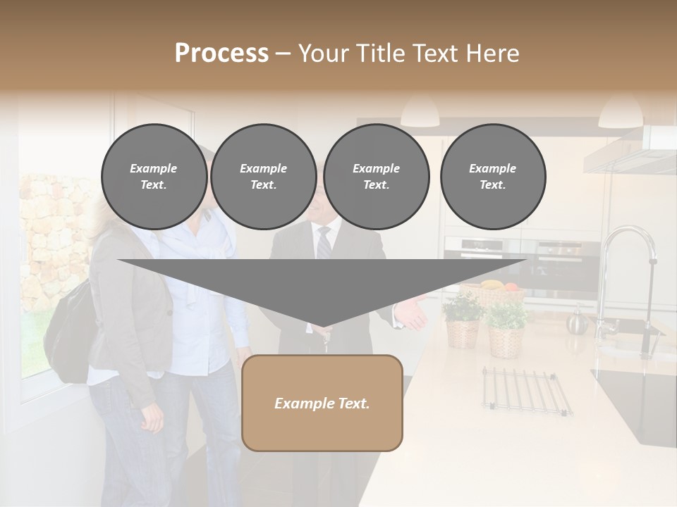 Woman Showing Businessman PowerPoint Template