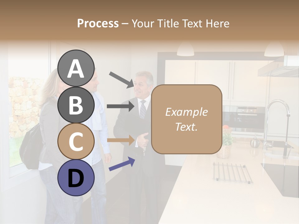 Woman Showing Businessman PowerPoint Template