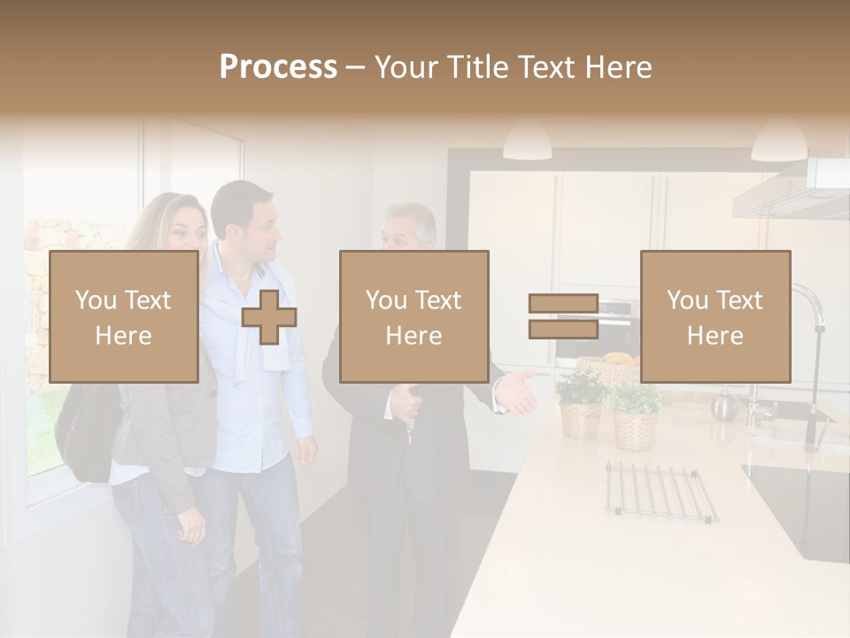 Woman Showing Businessman PowerPoint Template