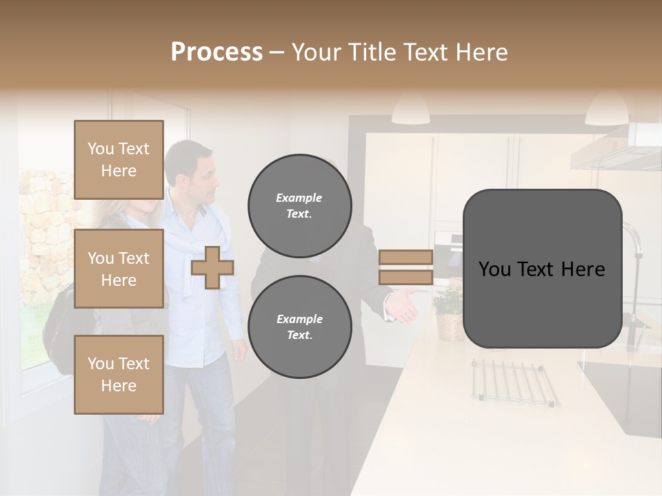Woman Showing Businessman PowerPoint Template