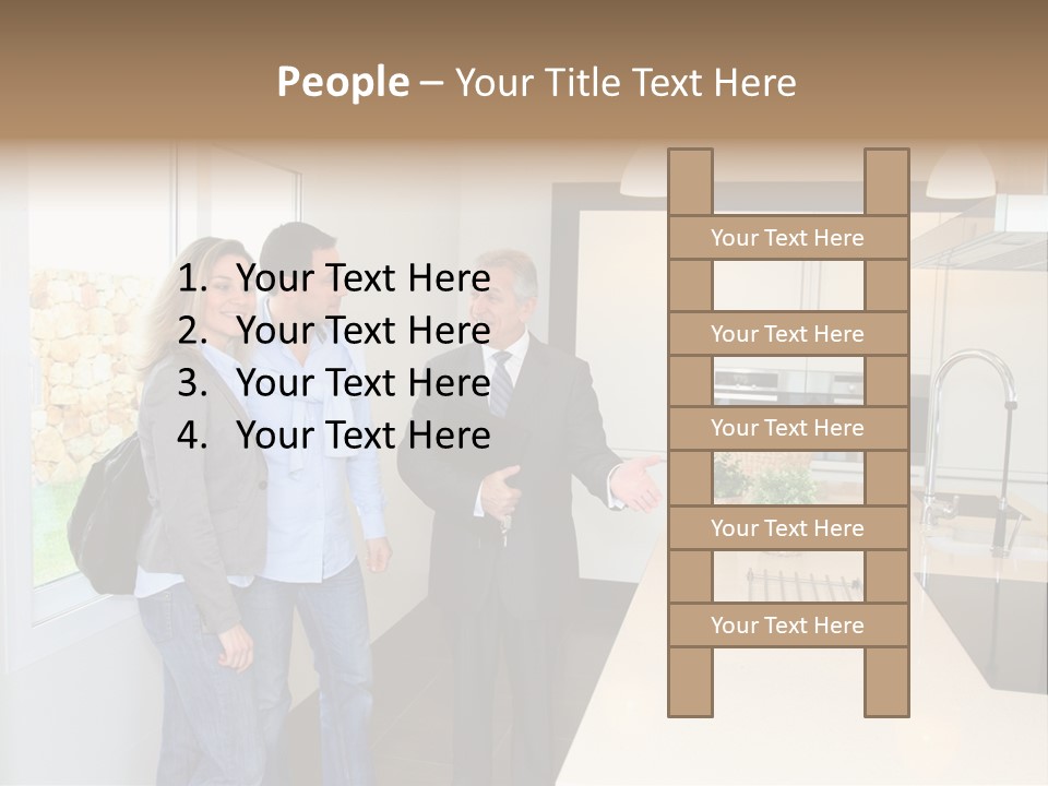 Woman Showing Businessman PowerPoint Template