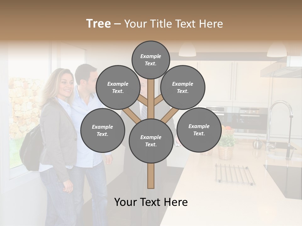 Woman Showing Businessman PowerPoint Template