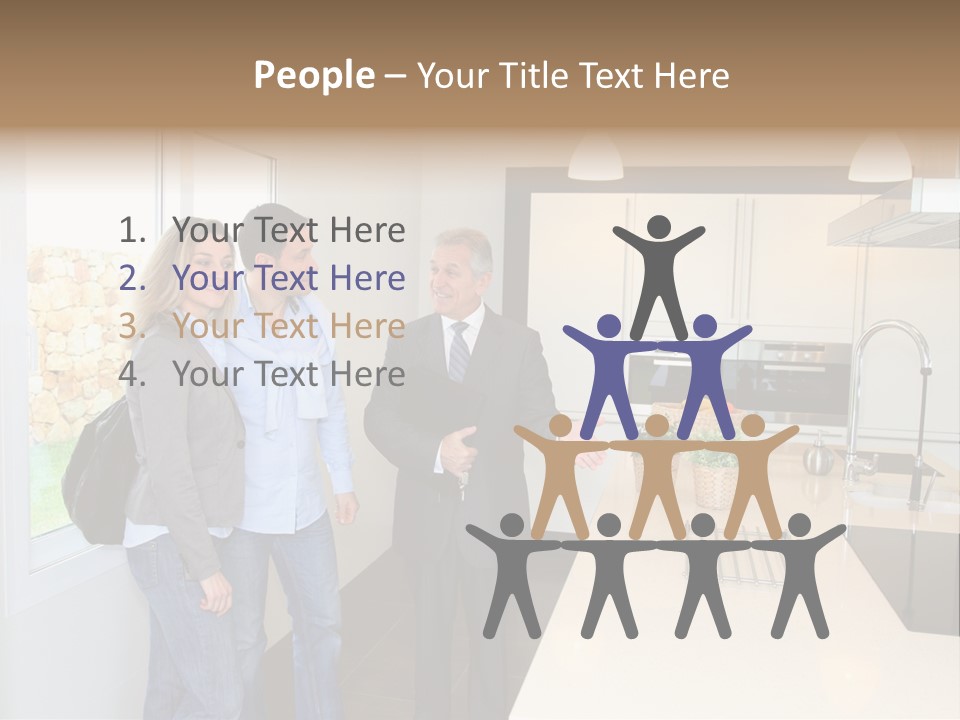 Woman Showing Businessman PowerPoint Template