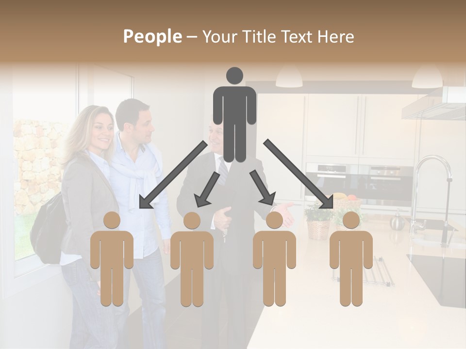 Woman Showing Businessman PowerPoint Template