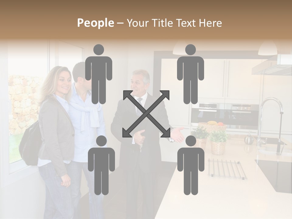 Woman Showing Businessman PowerPoint Template