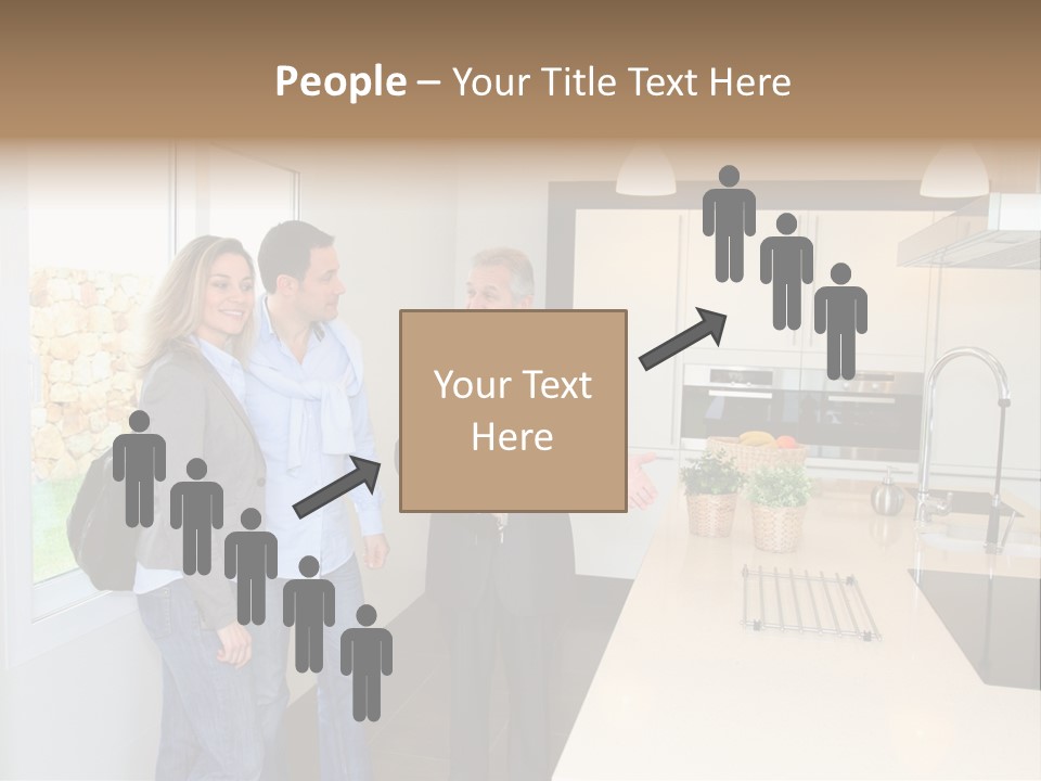 Woman Showing Businessman PowerPoint Template