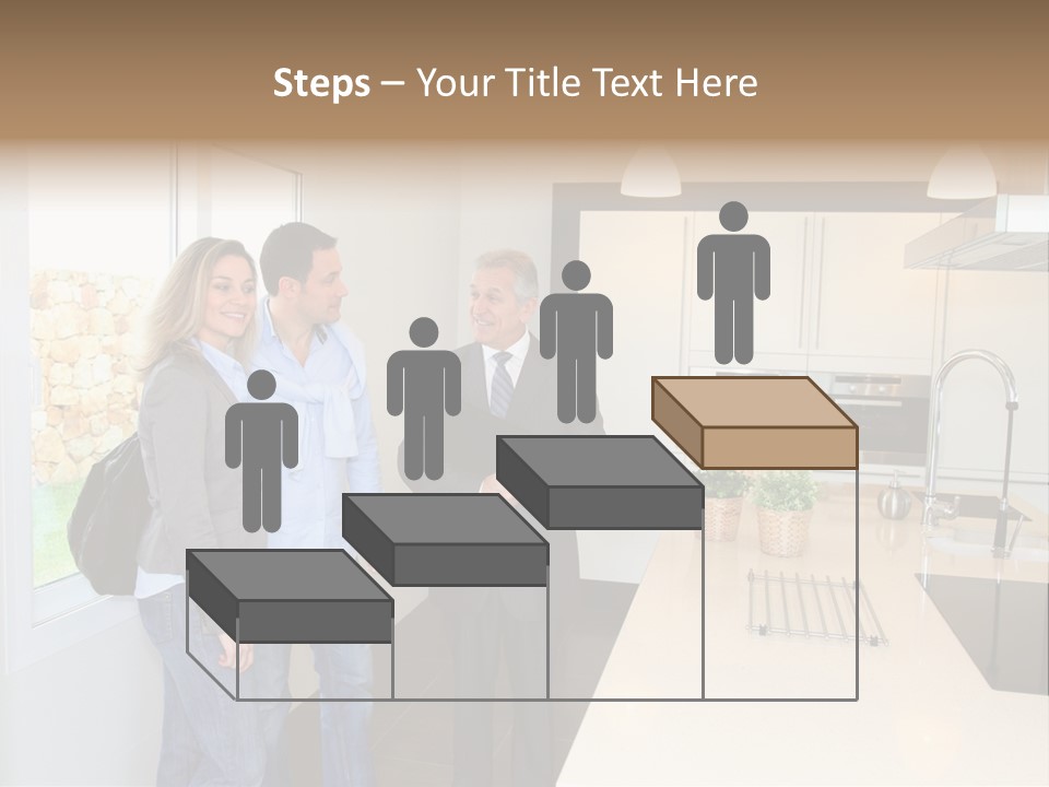 Woman Showing Businessman PowerPoint Template