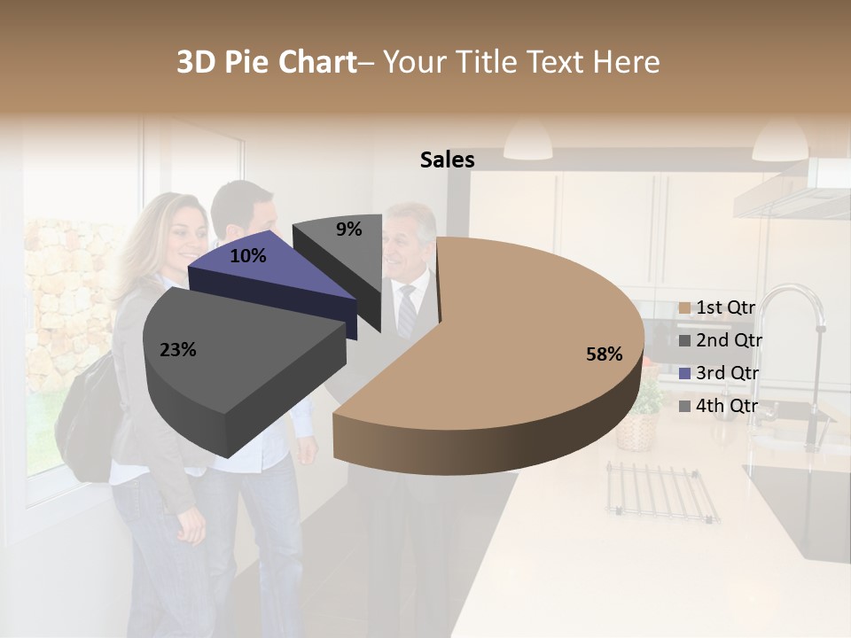 Woman Showing Businessman PowerPoint Template