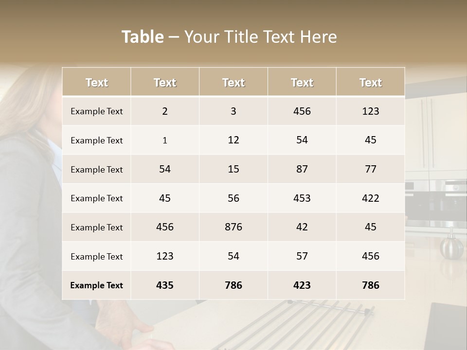 A Group Of People Standing Around A Kitchen Counter PowerPoint Template