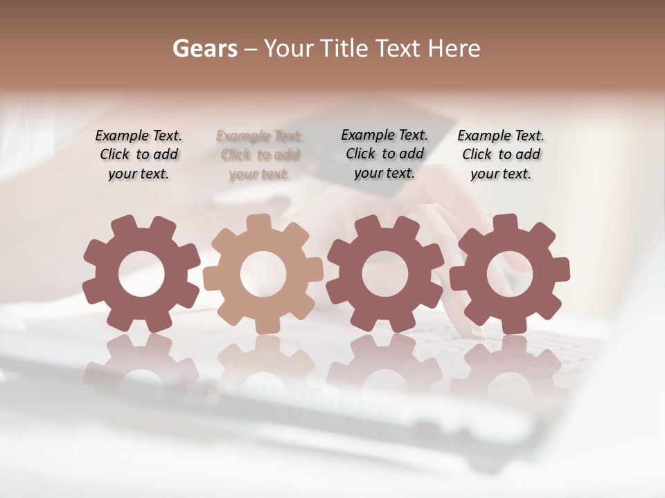 A Woman Holding A Credit Card While Typing On A Laptop PowerPoint Template